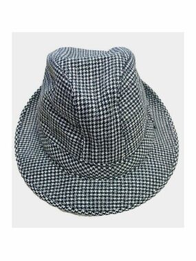 Cable Car Clothiers Mens Black Fedora Hat Robert Kirk Herringbone 7 1/4 Classic